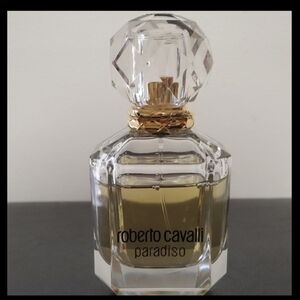 Roberto Cavalli Paradiso Clear and Gold Perfume Bottle
